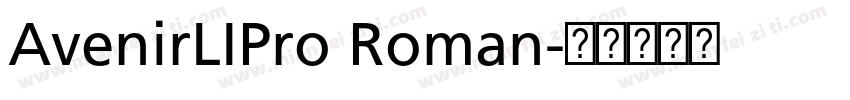 AvenirLIPro Roman字体转换